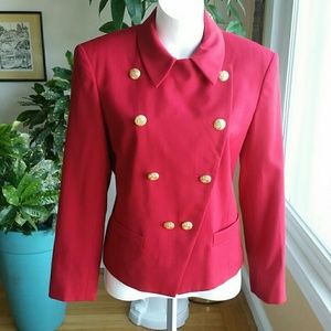 Vintage red blazer jacket size 8